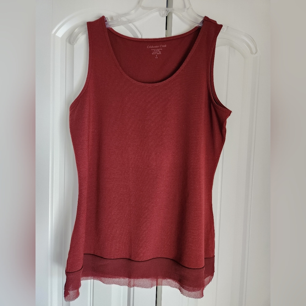 Chiffon Layer Tank by Coldwater Creek Sz S  NEW!!